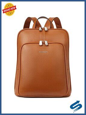 Genuine Leather Backpack Purse for Women Casual Daypack with iPad Pocket and